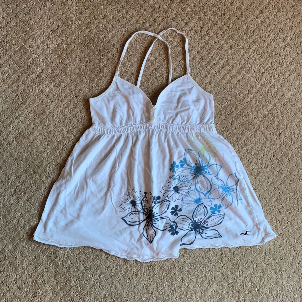 Floral Hollister cross back tank